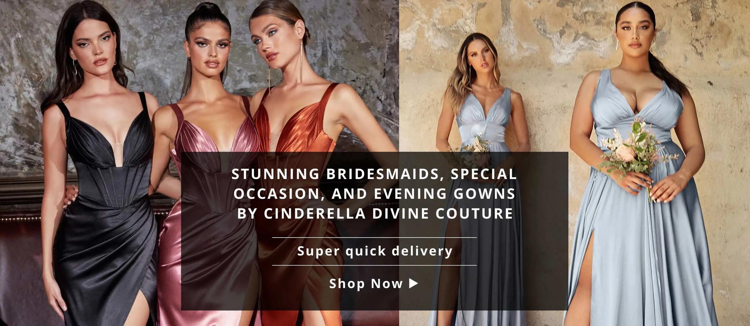Cinderella Divine dresses at Trudys Prom